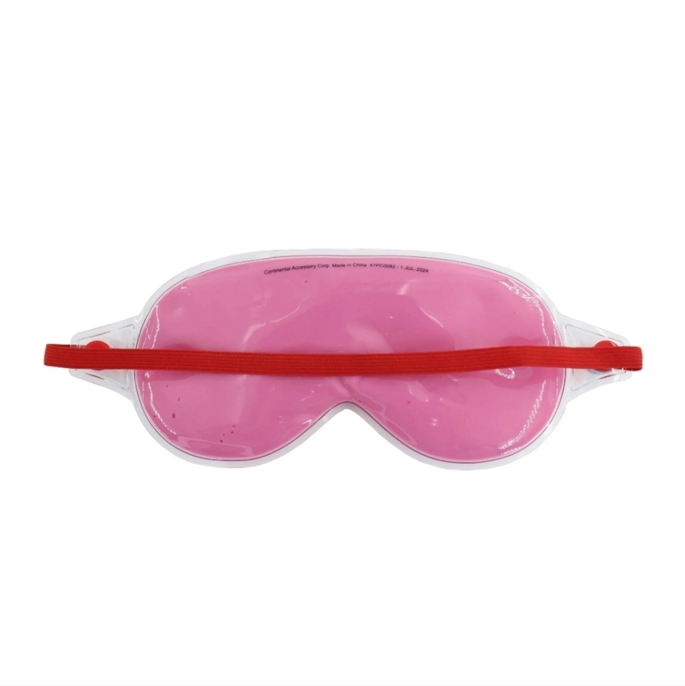 Hot & Cold Clay Eye 7" x 3.25" Mask Adjustable Pink Striped - Picture 2 of 3